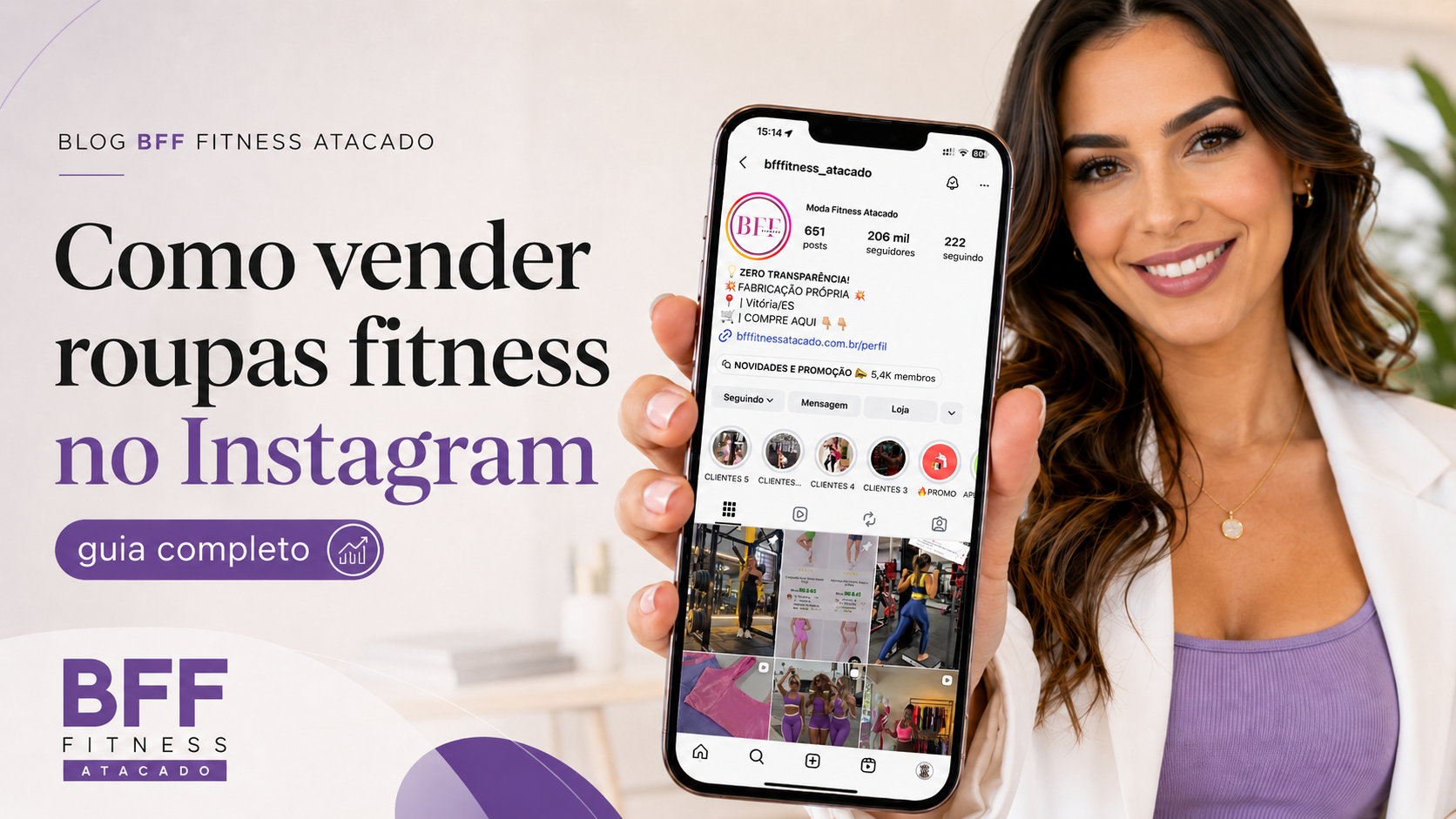Como vender roupas fitness no Instagram — capa oficial BFF