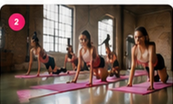 Grupo de mulheres treinando em academia