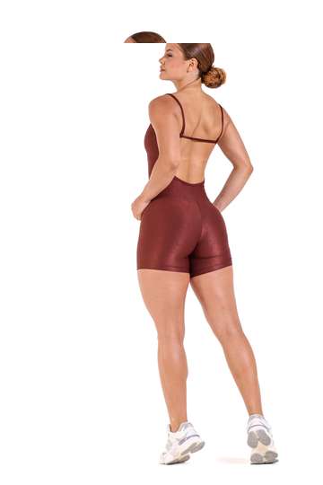 Conjunto Short Canelado de Compressão Jade Carmine — indicado para frase de reposição de estoque